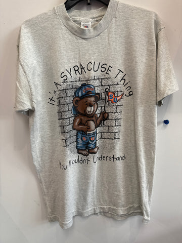 Vintage Syracuse Teddy Bear T Shirt Large TS573