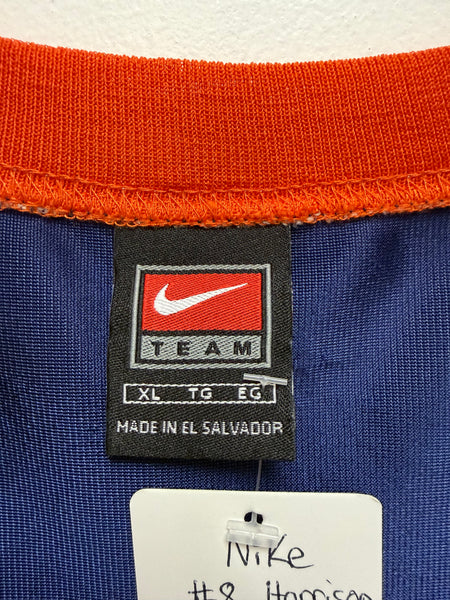 Vtg '90's Nike SU Number #8 Harrison Football Jersey Navy XL J342