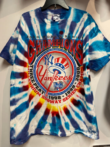 Vintage NY Yankees World Series ‘00 Tye Dye T-Shirt XL Y43