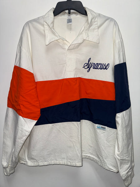 Vintage Syracuse Long Sleeve Polo Style Shirt XL TS663