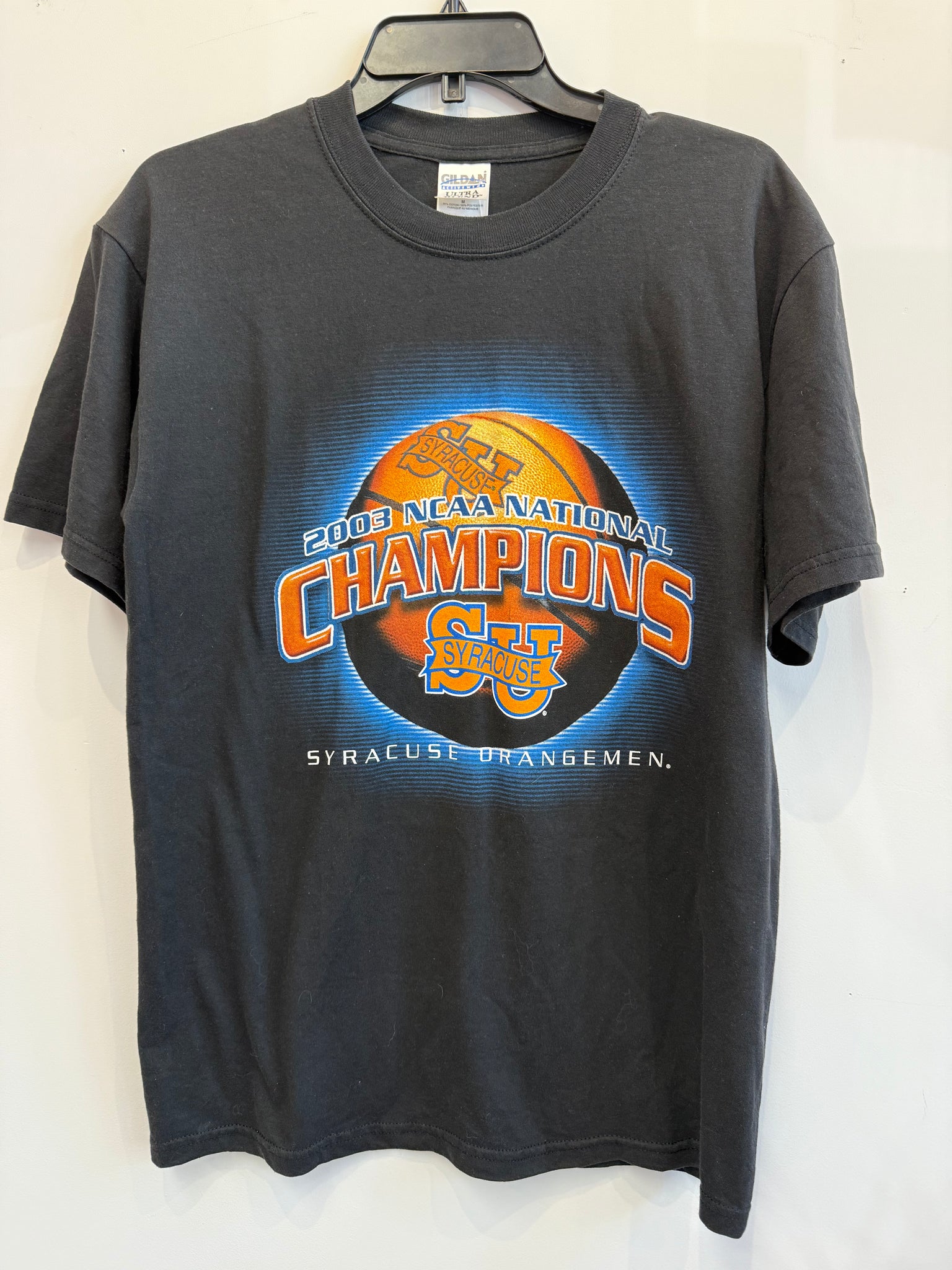 Vintage Black Syracuse 2003 Champs T Shirt Medium TS593