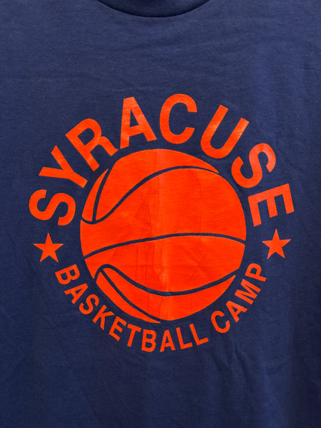 Syracuse Basketball Camp Nike Gray Tag T-Shirt Navy L USA TS267
