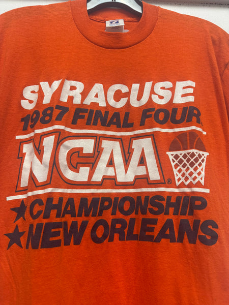 vintage 1987 NCAA final four Syracuse New Orleans t shirt ts780