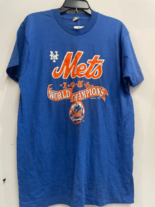 Vintage NY Mets ‘86 World Champions T-Shirt Blue L TS439