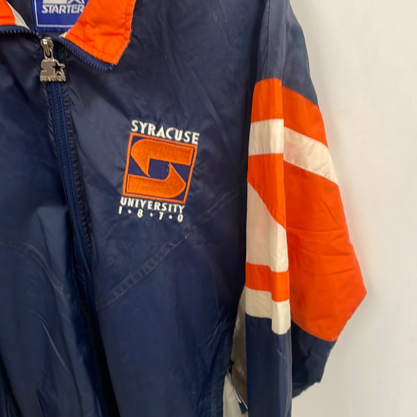 Vintage Starter Syracuse Full nZip Windbreaker Jacket Large J217