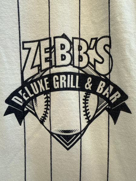 Vintage Zebb’s Deluxe Grill and Bar Baseball Jersey Medium