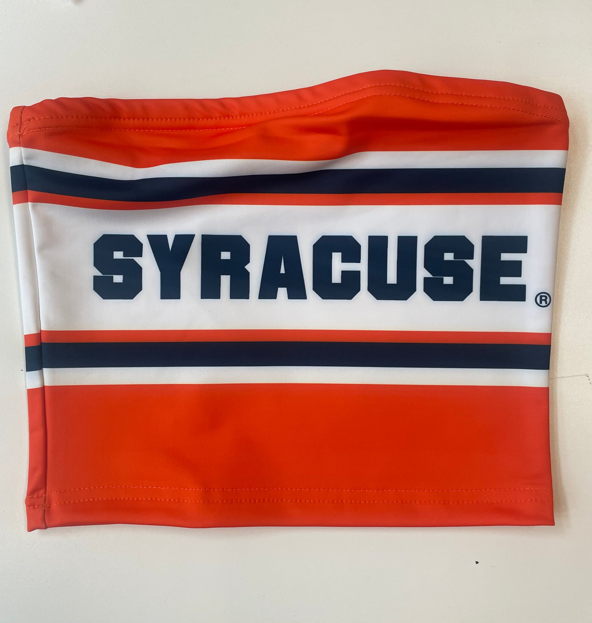 Lo Jo Orange Syracuse Horizontal Striped Tube Top One Size