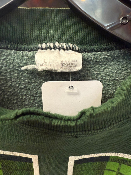 Vintage green Syracuse Plaid Crewneck Sweatshirt L SS1101