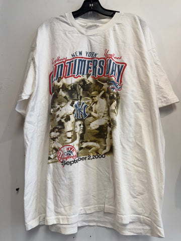 Vintage New York Yankees Old Timers Day T-Shirt 2XL Y59