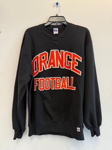 Vintage Black Stitched Syracuse Orange Football Sweatshirt Large SS1153