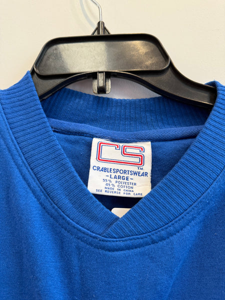Vintage Rare Royal Blue Sweatshirt with fun details Sweatshirt Large SS1154
