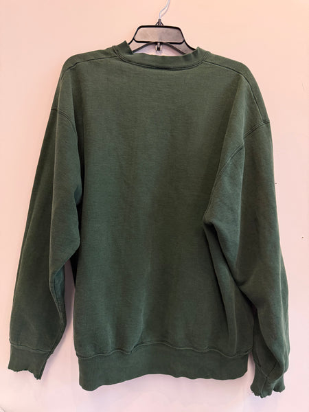 Vintage Stitched Green Sweatshirt XL SS1163