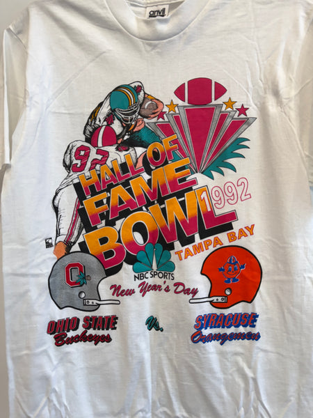 Vintage Syracuse Football 1992 Hall of Fame Bowl Game Tshirt Medium TS586