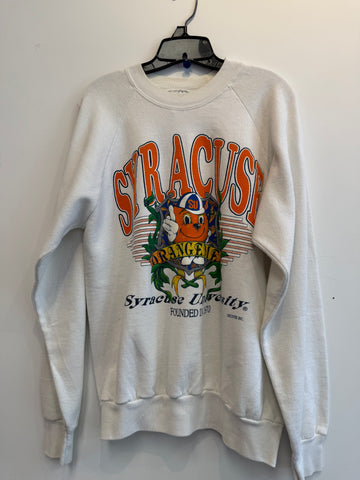 Vintage White Syracuse Orangemen Sweatshirt XL SS1170