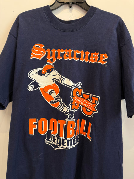 Vintage Syracuse Football Floyd Little T Shirt w/ Autograph Large TS 591
