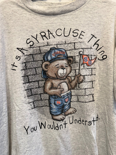 Vintage Syracuse Teddy Bear T Shirt XL TS598
