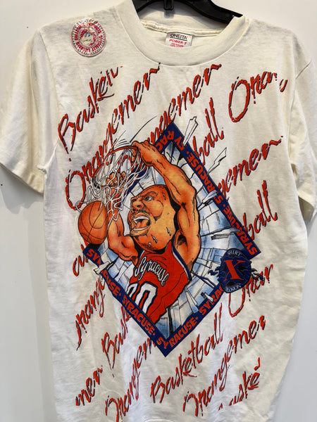 Vintage Syracuse All Over Print T Shirt Medium TS597