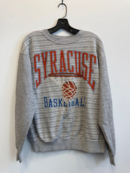 Vintage Striped Syracuse Basketball Sweatshirt Large SS184
