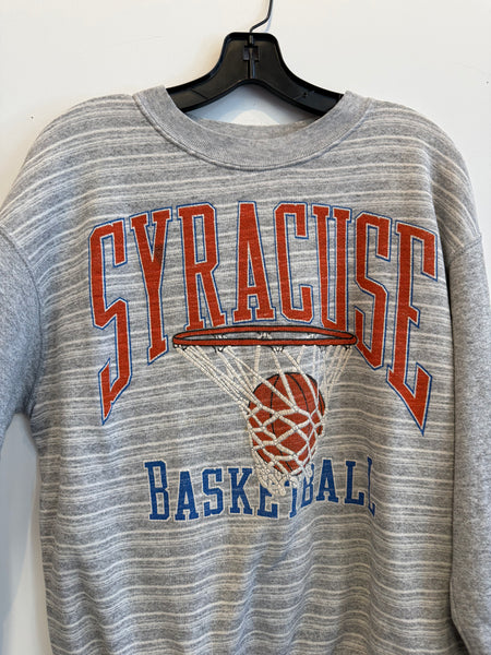 Vintage Striped Syracuse Basketball Sweatshirt Large SS184