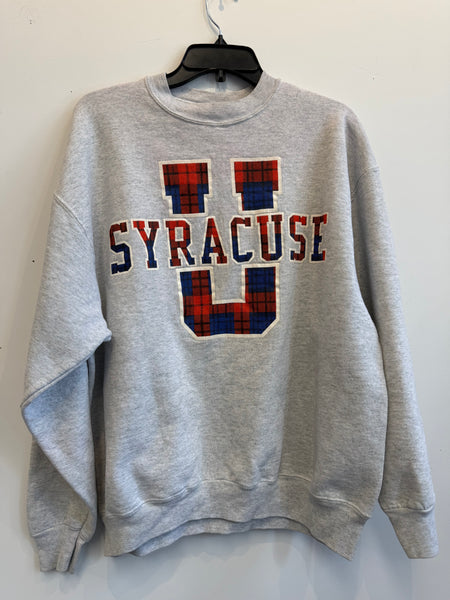 Vintage plaid Syracuse Crew XL SS1197