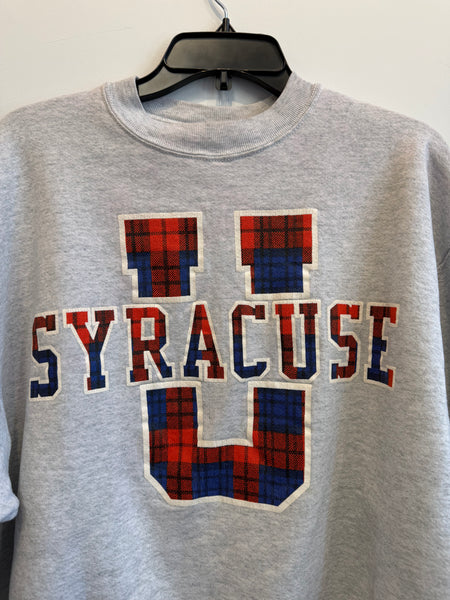 Vintage plaid Syracuse Crew XL SS1197