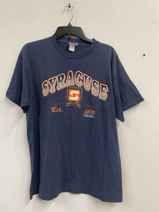 Vintage striped Syracuse crest T Shirt Large TS423