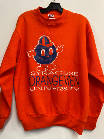 Vintage Orange Syracuse Sweatshirt with Otto Large SS1059