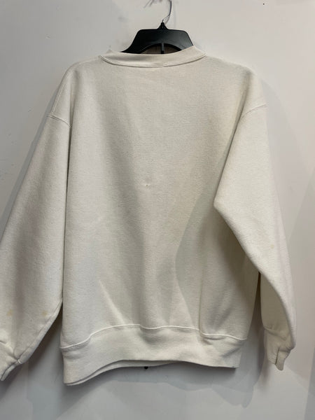 Vintage White Syracuse Sweatshirt with Seal L/XL SS1058