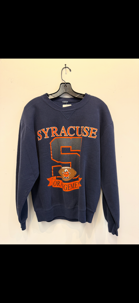 Vintage Navy Syracuse Orangemen Otto Football Crewneck Medium SS1194
