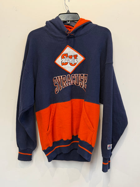 90s Syracuse University Hoodie Navy/Orange Medium SS1191