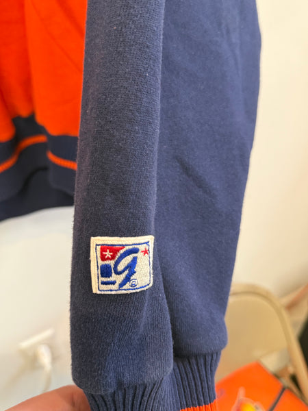 90s Syracuse University Hoodie Navy/Orange Medium SS1191