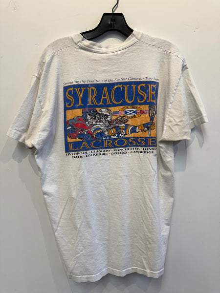 95 Syracuse U.K. Tour Lacrosse T-shirt White XL TS613