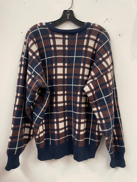 Vintage Syracuse Plaid Sweater Large SS982