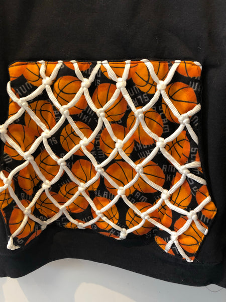 Custom KatSumma Original Basketball Nothing But Net Sweatshirt with Sleeves and Pocket Detail