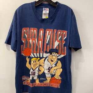 Extremely Rare Vintage Syracuse x Flintstones T Shirt Large TS199