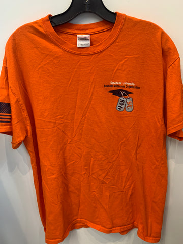 Syracuse University Real Veterans Wear Orange T Shirt Medium/Large. TS17