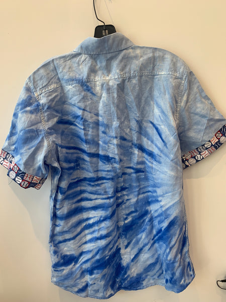 Custom Handmade Baseball Cotton/Linen Button Down Shirt