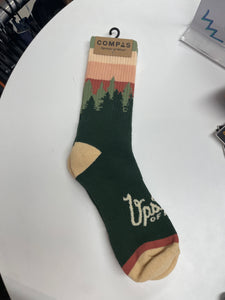 Upstate of Mind Heritage Socks - Forest Green One Size