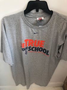 Nike Heather Gray Be True to Your School Syracuse University T Shirt Double Sided XLarge