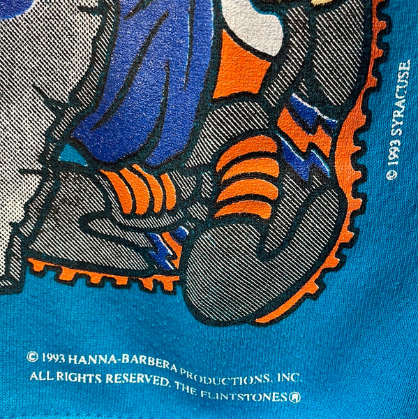 Extremely Rare Double Sided Vintage Syracuse Flintstones Sweatshirt Large SS655
