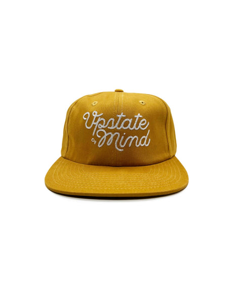 Upstate of Mind Chain Stitch Cap Washed Mustard Yellow Hat