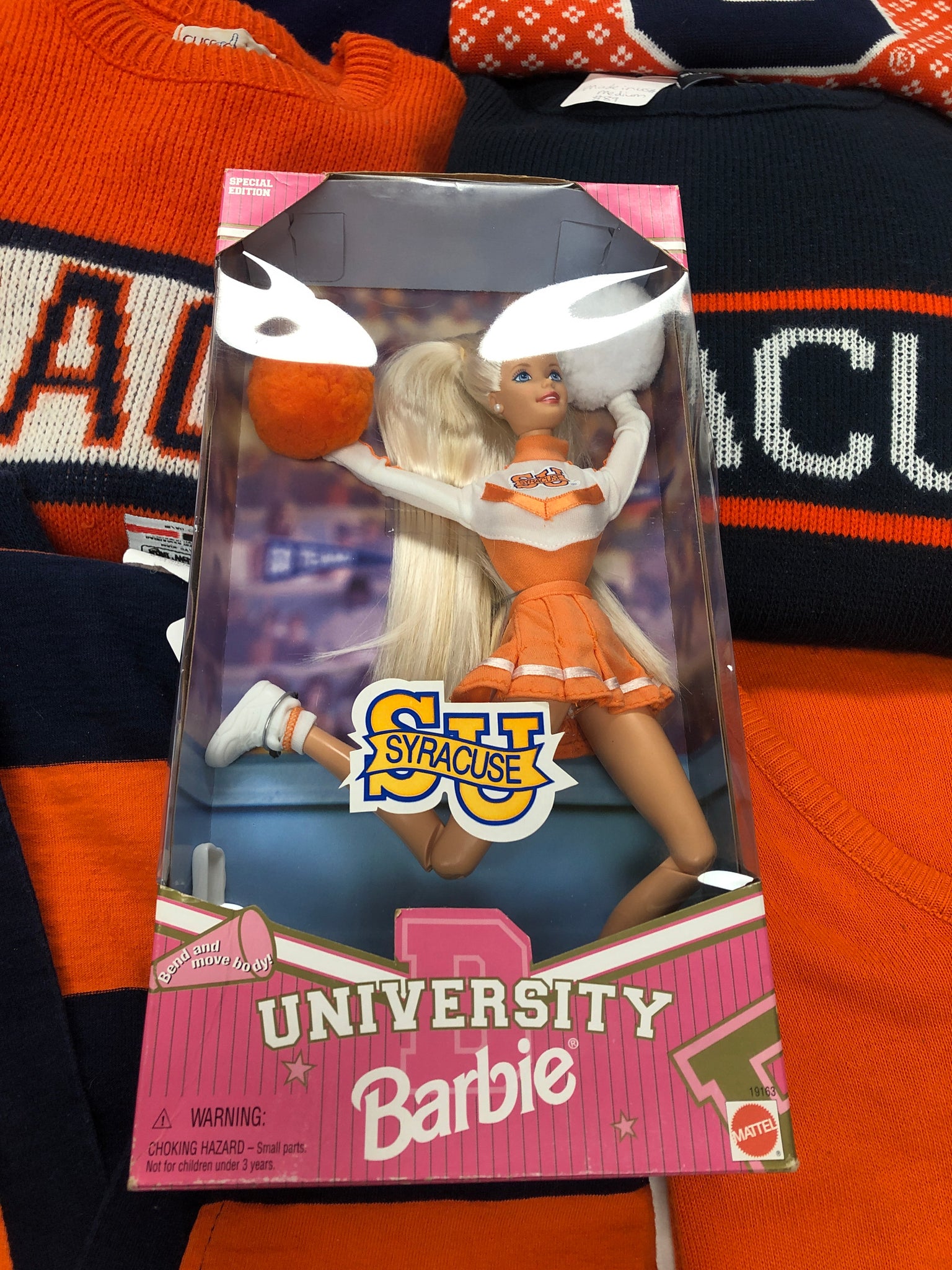 Vintage Collectible Syracuse University Cheerleader Barbie Doll