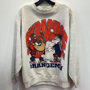 Extremely Rare Doubled Sided Syracuse Looney Tunes Sweatshirt Large SS528