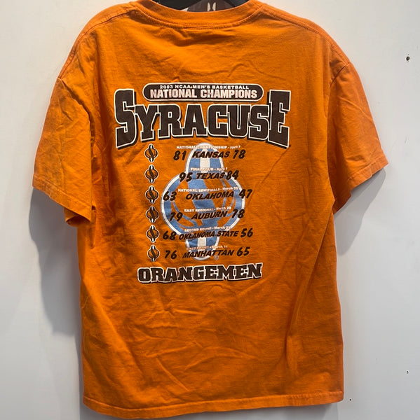 Orange Vintage Syracuse 2003 National Championship T-Shirt Large TS347
