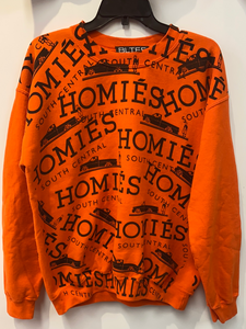 Orange Homies South Central Brian Lichtenberg Sweatshirt Medium