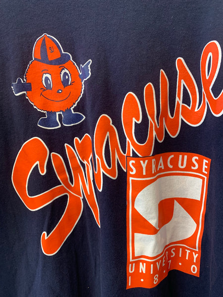 Vintage Navy Syracuse University Otto T Shirt XLarge Made in USA