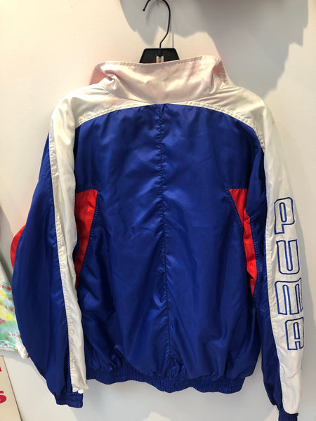Red, White and Blue Puma Nylon Zip Track Jacket Large