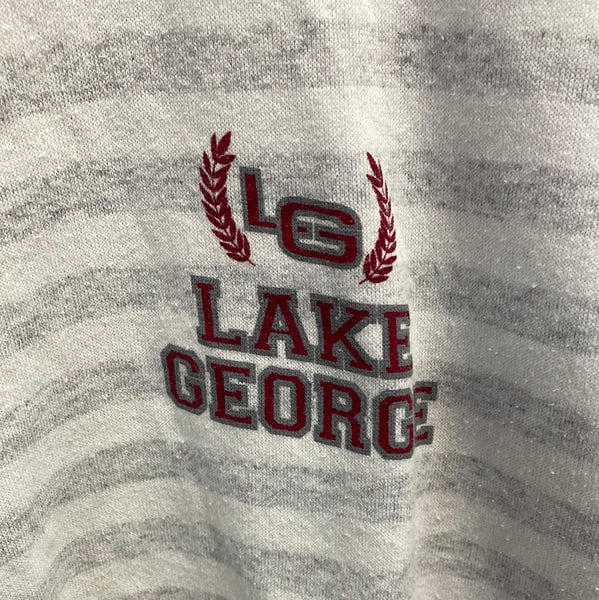 Vintage Striped Lake George Crewneck Sweatshirt Size XL
