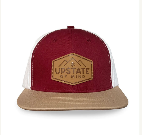 Upstate of Mind Mountainside Snapback Hat Maroon