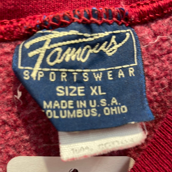 Vintage Red Syracuse Paisley Stitched Sweatshirt XL SS804